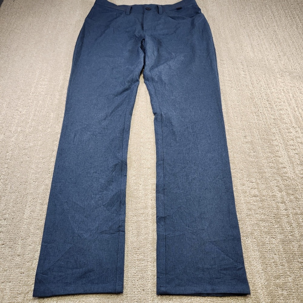 Travis Mathew Golf Pants Men 30x32 Open To Close Performance Chino Blue QuickDry